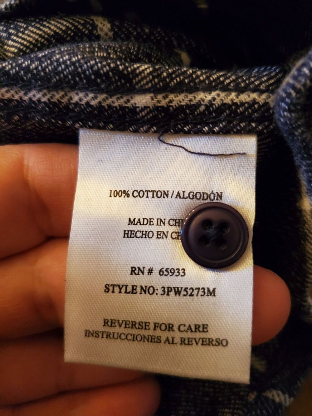 Mens PX Blue Long Sleeve Button Down Shirt Plaid NWT Medium - Picture 9 of 16